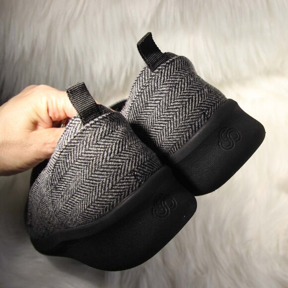 CLOUDSTEPPERS by Clarks Slip-On Loafers Sillian 2.0  Black White Tweed Size 11 M - Picture 7 of 13